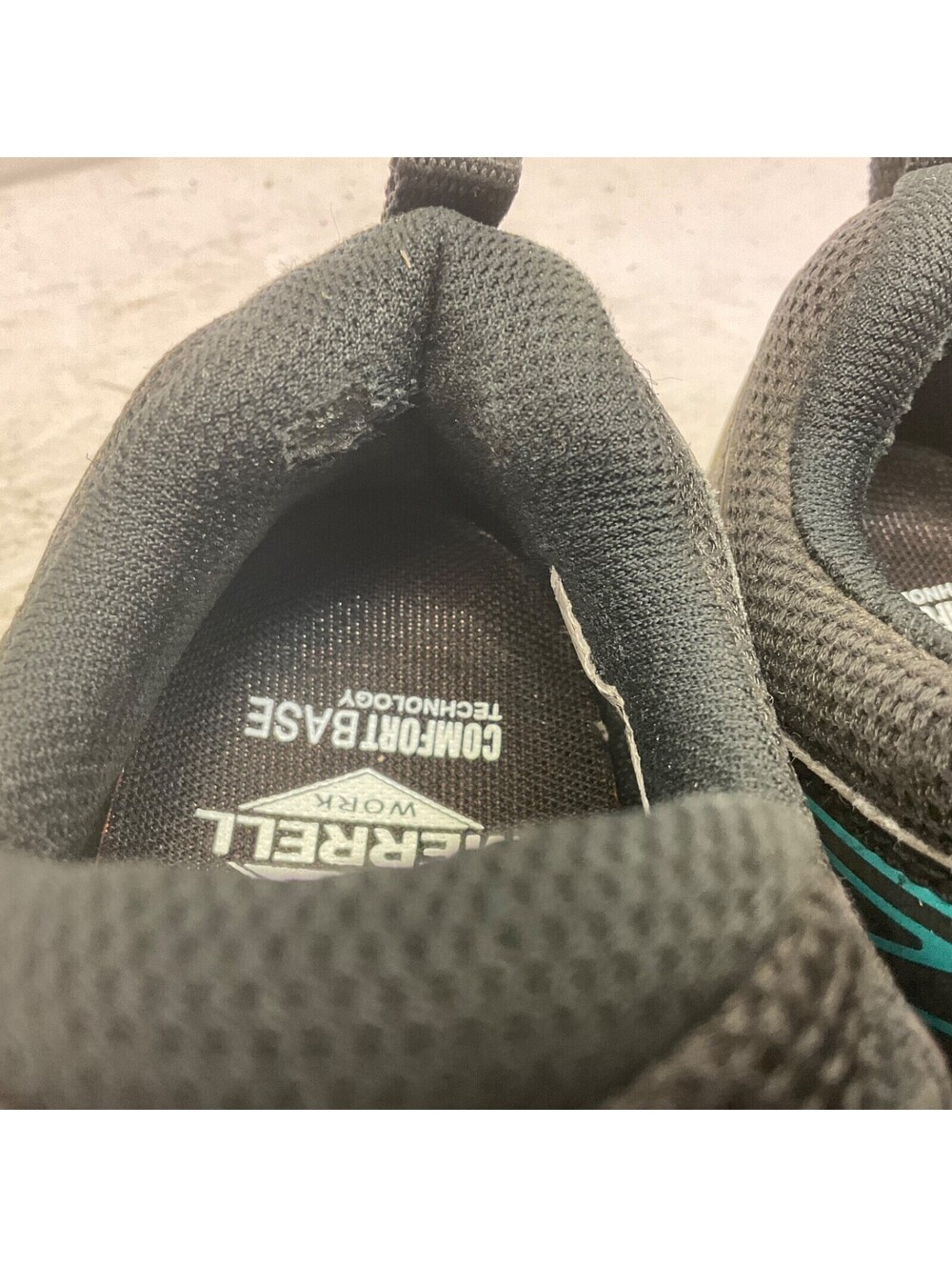 Merrell Women's Fullbench Superlite Alloy Toe CSA Work Shoe Black/Teal Size 6M - Picture 8 of 9